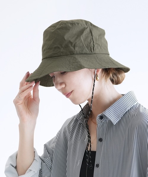 reca(レカ)の「折りたたみバケットハット(ハット・レディース・ブラック/カーキ・FREE)」の13枚目の写真