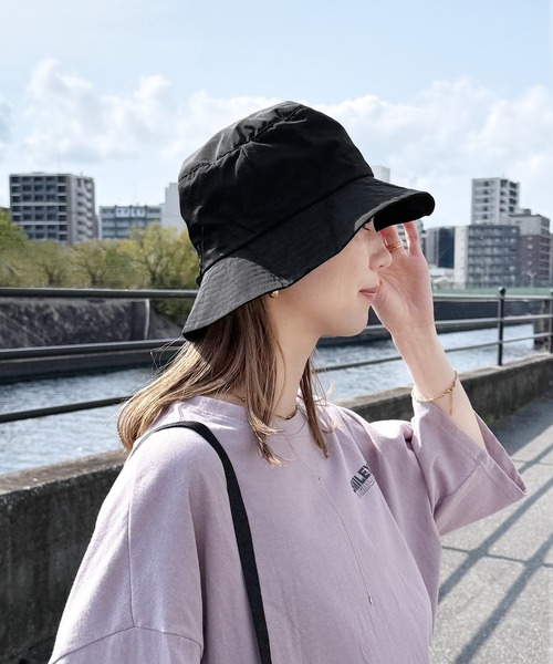 reca(レカ)の「折りたたみバケットハット(ハット・レディース・ブラック/カーキ・FREE)」の8枚目の写真
