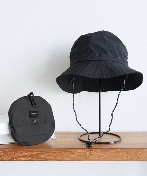 reca(レカ)の「折りたたみバケットハット(ハット・レディース・ブラック/カーキ・FREE)」の4枚目の写真