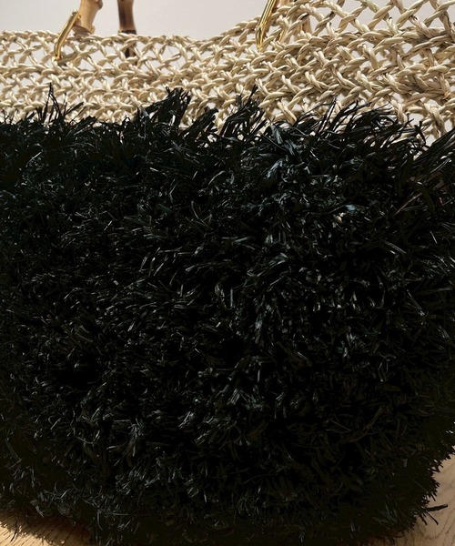 KECH LeS ESSENTIELS（ケッシュルエッセンシャル）の「Chaos(カオス)/【KECH LeS ESSENTIELS】別注フリンジBAG L（かごバッグ・レディース・ブラック・FREE）」の13枚目の写真