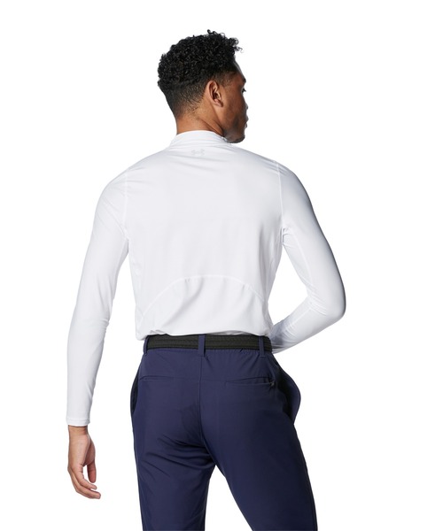 UNDER ARMOUR(アンダーアーマー)の「UAアイソチル フィッティド ロングスリーブ モックネック シャツ(ゴルフ/メンズ)(Tシャツ/カットソー・メンズ・ホワイト・M/2XL/XL/L/S)」の2枚目の写真