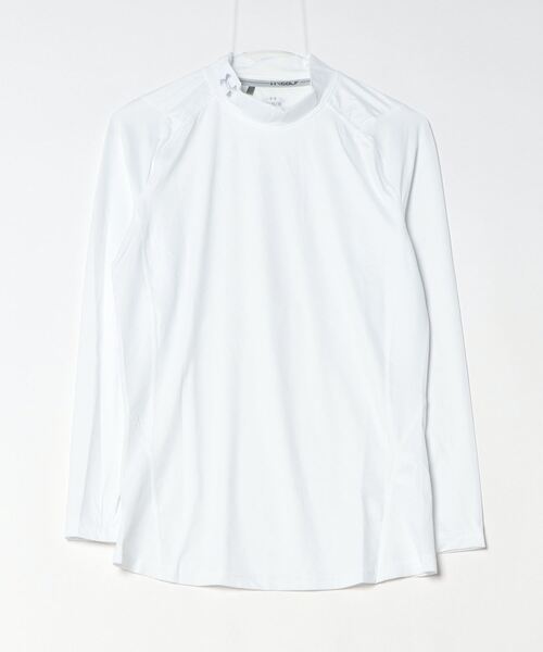 UNDER ARMOUR(アンダーアーマー)の「UAアイソチル フィッティド ロングスリーブ モックネック シャツ(ゴルフ/メンズ)(Tシャツ/カットソー・メンズ・ホワイト・M/2XL/XL/L/S)」の8枚目の写真