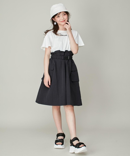 JENNI（ジェニィ）の「【コットン100％】プレート付き3Dロゴバケットハット（ハット・キッズ・ブラック/グレー/オフホワイト・54cm/56cm）」の6枚目の写真