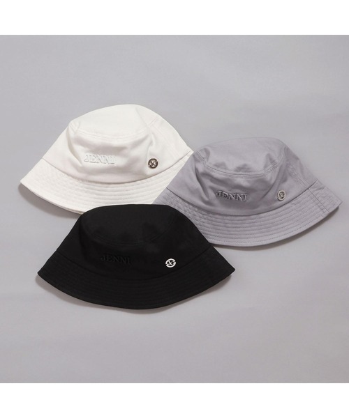 JENNI（ジェニィ）の「【コットン100％】プレート付き3Dロゴバケットハット（ハット・キッズ・ブラック/グレー/オフホワイト・54cm/56cm）」の21枚目の写真