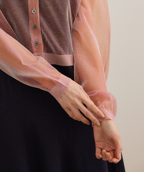 ROPE'（ロペ）の「【洗える】シャイニーラメカーディガン（カーディガン/ボレロ・レディース・ピンク/オフホワイト/ブラック・FREE）」の18枚目の写真