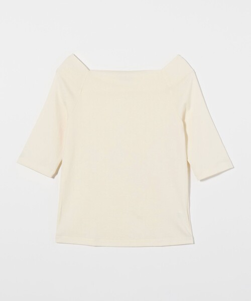 UNITED ARROWS(ユナイテッドアローズ)の「スクープドネック ハーフスリーブ カットソー(Tシャツ/カットソー・レディース・ダークブラウン/ブラック/オフホワイト・FREE)」の14枚目の写真