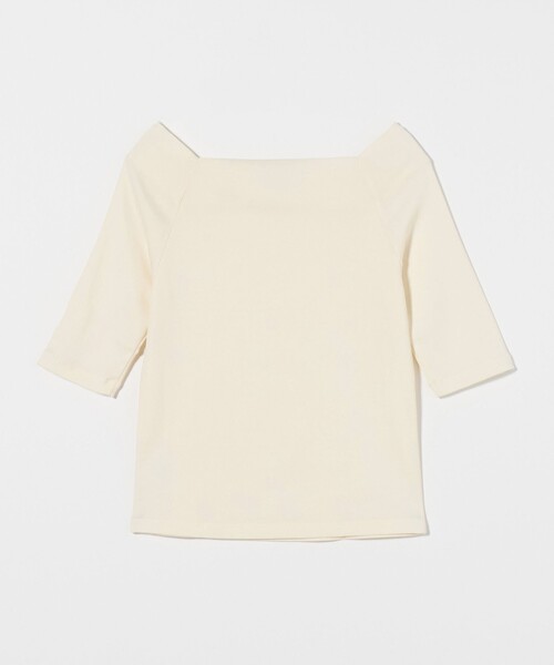 UNITED ARROWS(ユナイテッドアローズ)の「スクープドネック ハーフスリーブ カットソー(Tシャツ/カットソー・レディース・ダークブラウン/ブラック/オフホワイト・FREE)」の15枚目の写真