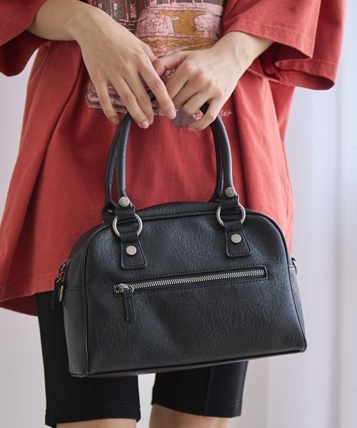 ほむら　ボストンショルダーバッグ（M）ハンドメイド Heart Made Factory MARU MULTI ショルダーバッグ むら染め