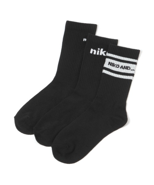 niko and...（ニコアンド）の「オリジナル3SETニコロゴソックス（ソックス/靴下・レディース・その他1/ホワイト/ブラック/その他3/レッド/グリーン/オフホワイト・FREE）」の4枚目の写真