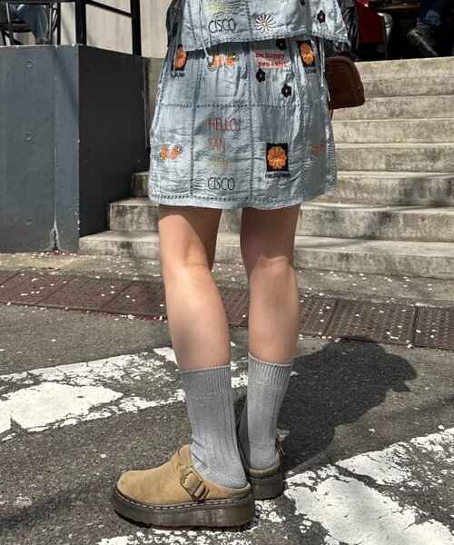 HELLO.SANFRANCISCO（ハローサンフランシスコ）の「【HELLO.SANFRANCISCO】indiaオリジナル刺繍巻きスカート（スカート・レディース・ホワイト/サックスブルー・ONE SIZE）」の8枚目の写真