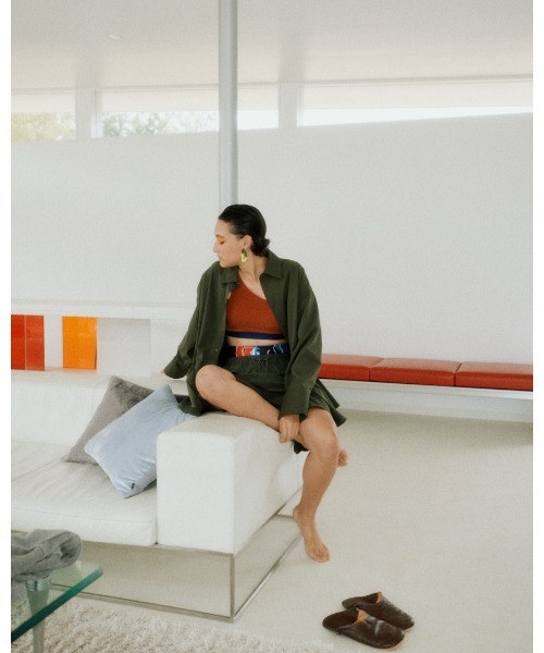 UN3D.（アンスリード）の「ONE SHOULDER CROSS TOP / ワンショルダークロストップ（水着・レディース・オレンジ/ターコイズブルー/ベージュ・FREE）」の17枚目の写真