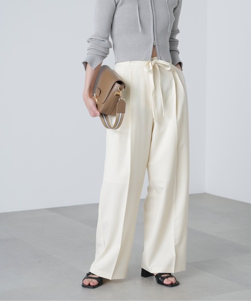 FREE'S MART(フリーズマート)の「◆杉綾リボンベルトワイドパンツ(スラックス・レディース・グレー/ホワイト/ブラウン・SMALL/MEDIUM)」の22枚目の写真