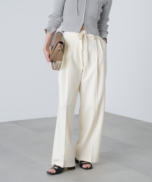 FREE'S MART(フリーズマート)の「◆杉綾リボンベルトワイドパンツ(スラックス・レディース・グレー/ホワイト/ブラウン・SMALL/MEDIUM)」の20枚目の写真