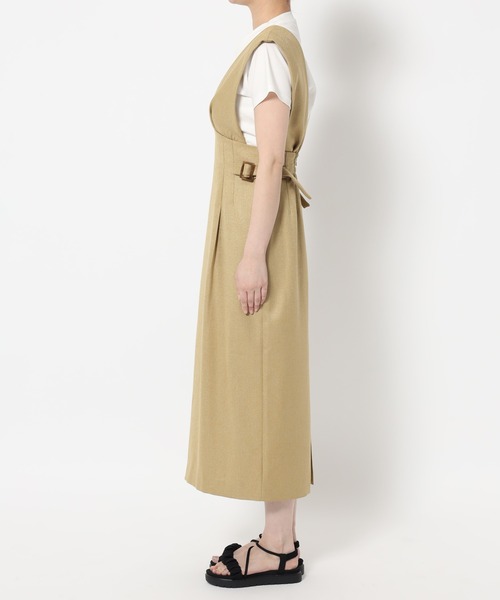 mysty woman（ミスティウーマン）の「ギャザーショルダージャンスカ 497420（ワンピース・レディース・グレー/ベージュ/ブラウン・FREE）」の10枚目の写真