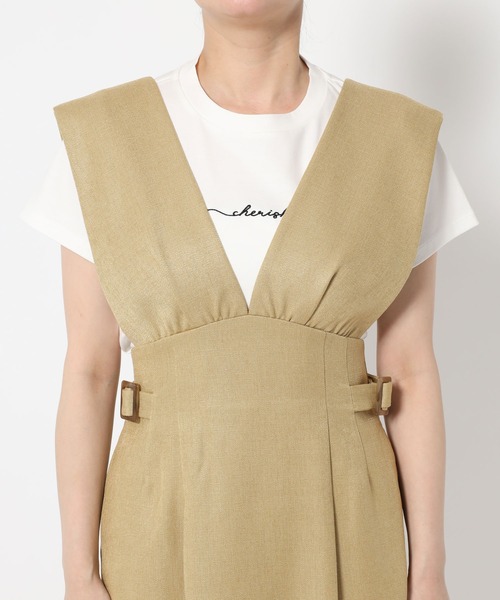 mysty woman（ミスティウーマン）の「ギャザーショルダージャンスカ 497420（ワンピース・レディース・グレー/ベージュ/ブラウン・FREE）」の14枚目の写真