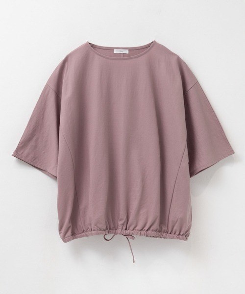 NAVY(ネイビー)の「nAvy SARARI 裾スピンドルTシャツ【接触冷感】(Tシャツ/カットソー・レディース・ピンク/ブルー/イエロー/チャコールグレー・M/L)」の1枚目の写真