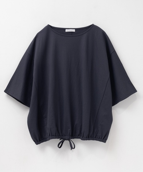 NAVY(ネイビー)の「nAvy SARARI 裾スピンドルTシャツ【接触冷感】(Tシャツ/カットソー・レディース・ピンク/ブルー/イエロー/チャコールグレー・M/L)」の2枚目の写真
