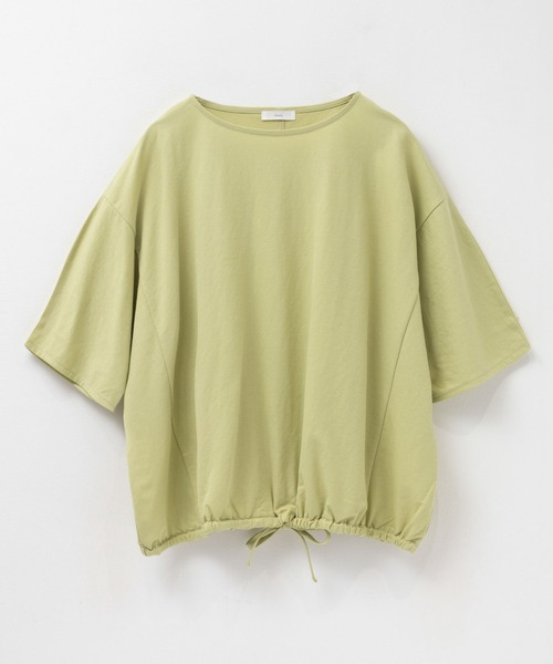 NAVY(ネイビー)の「nAvy SARARI 裾スピンドルTシャツ【接触冷感】(Tシャツ/カットソー・レディース・ピンク/ブルー/イエロー/チャコールグレー・M/L)」の4枚目の写真