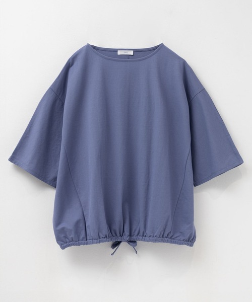 NAVY(ネイビー)の「nAvy SARARI 裾スピンドルTシャツ【接触冷感】(Tシャツ/カットソー・レディース・ピンク/ブルー/イエロー/チャコールグレー・M/L)」の3枚目の写真
