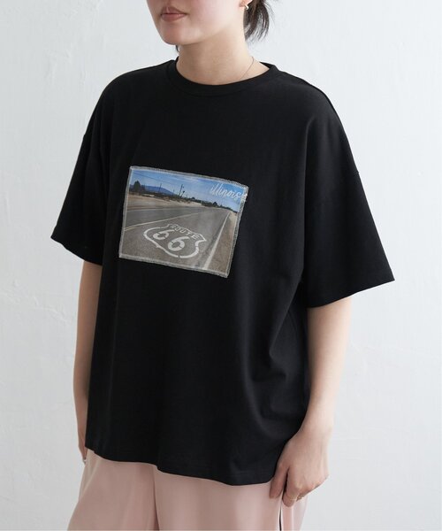 VENCEEXCHANGE(ヴァンスエクスチェンジ)の「綿天竺フォトハリツケTシャツ(Tシャツ/カットソー・レディース・その他1/オフホワイト/ブラック・FREE)」の4枚目の写真