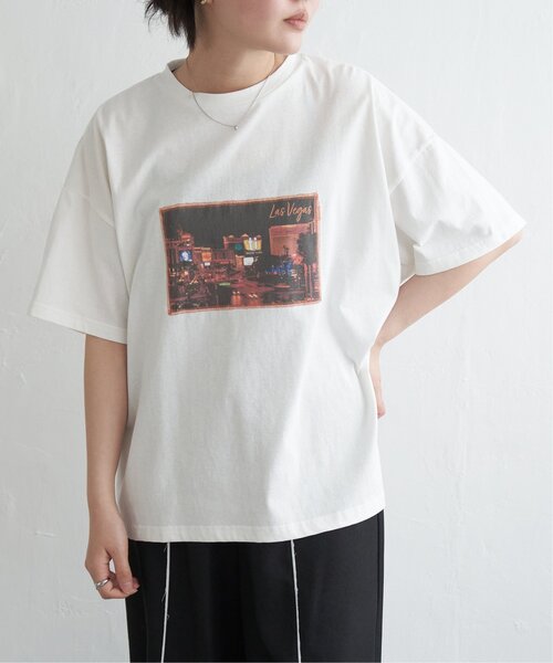VENCEEXCHANGE(ヴァンスエクスチェンジ)の「綿天竺フォトハリツケTシャツ(Tシャツ/カットソー・レディース・その他1/オフホワイト/ブラック・FREE)」の6枚目の写真
