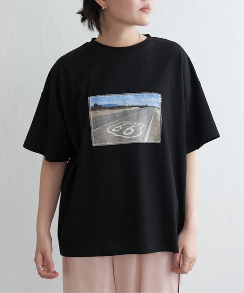 VENCEEXCHANGE(ヴァンスエクスチェンジ)の「綿天竺フォトハリツケTシャツ(Tシャツ/カットソー・レディース・その他1/オフホワイト/ブラック・FREE)」の11枚目の写真