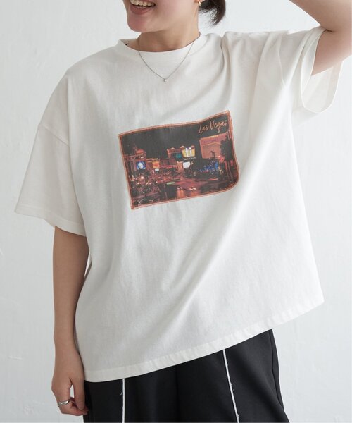 VENCEEXCHANGE(ヴァンスエクスチェンジ)の「綿天竺フォトハリツケTシャツ(Tシャツ/カットソー・レディース・その他1/オフホワイト/ブラック・FREE)」の12枚目の写真