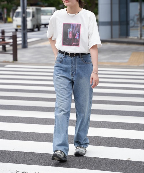 VENCEEXCHANGE(ヴァンスエクスチェンジ)の「綿天竺フォトハリツケTシャツ(Tシャツ/カットソー・レディース・その他1/オフホワイト/ブラック・FREE)」の14枚目の写真