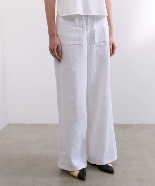 VERY NaVY2025年6月号掲載】リネンコットンデニム ワイドパンツ