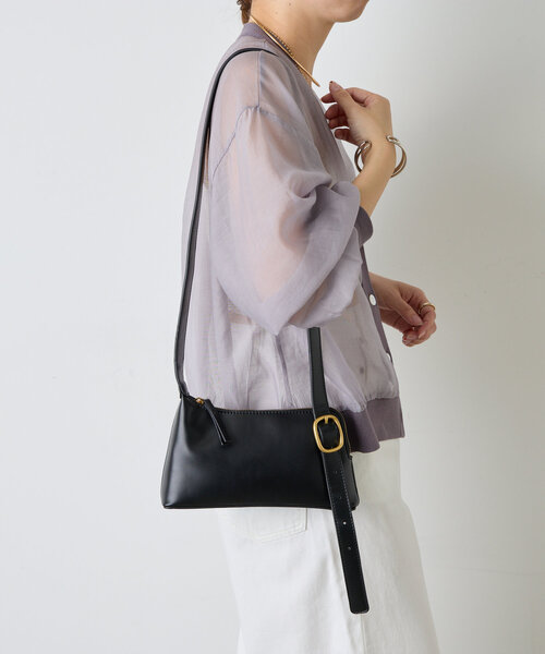 Jena espace merveilleux(ジェナ エスパスメルヴェイユ)の「アシメショルダーバッグ(ショルダーバッグ・レディース・ブラック/ライトグレー・FREE)」の3枚目の写真