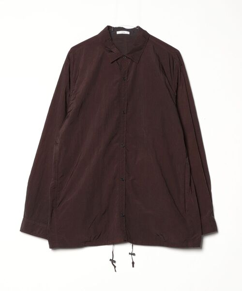 24AW ATON エイトン 定番NYLON シャツ AURALEE セール】ATON HAND DYED NYLON SHIRT JACKET BLAGGM0204（シャツ
