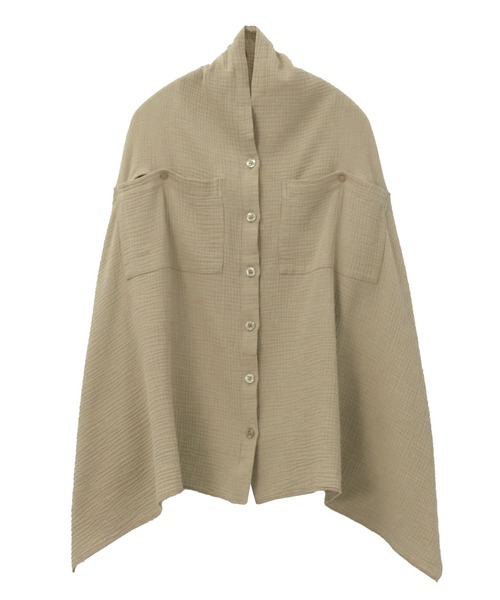 itto...（イット）の「一度着たらヤミツキ！柔らかな肌触り【極ふわコットン100％ダブルガーゼ】赤ちゃんの顔が見えるポケット付き授乳ケープポンチョマルチストール（授乳ケープ/授乳クッション・レディース・グレイッシュベージュ/ライトブルー/ライトグレー/ピンク/ネイビー・FREE）」の11枚目の写真