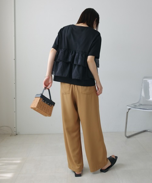 Bou Jeloud（ブージュルード）の「オーガンジードッキング半袖Ｔシャツ（Tシャツ/カットソー・レディース・ブラック/オフホワイト・38）」の20枚目の写真