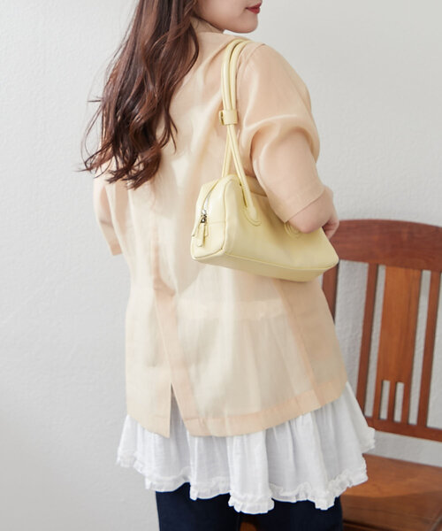 Remind me and forever（リマインドミーアンドフォーエバー）の「この夏のマストアイテム！シアーテーラージャケット（テーラードジャケット・レディース・ブラック/アイボリー/グレー/ベージュ・FREE）」の6枚目の写真