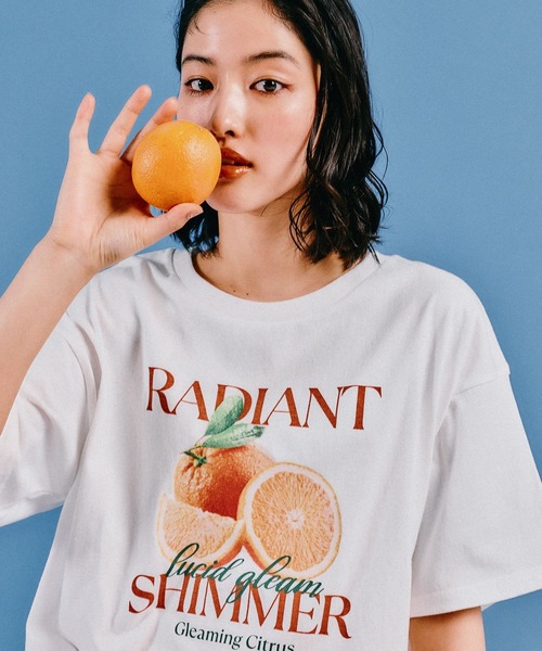 セール】フルーツプリントT 497648（Tシャツ/カットソー