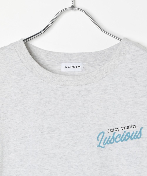 LEPSIM（レプシィム）の「フルーツプリントT　497648（Tシャツ/カットソー・レディース・ライトグレー/ホワイト/ホワイト系その他/ブラック・FREE）」の6枚目の写真