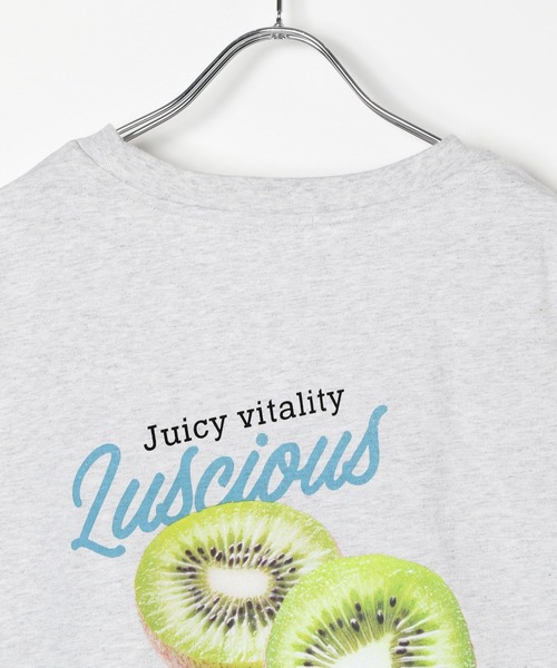 LEPSIM（レプシィム）の「フルーツプリントT　497648（Tシャツ/カットソー・レディース・ライトグレー/ホワイト/ホワイト系その他/ブラック・FREE）」の9枚目の写真