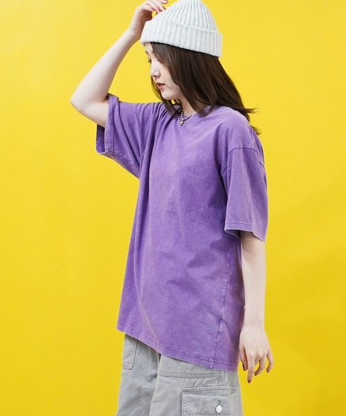 En serio TOKYO（エンソリオトーキョー）の「ピグメントTシャツ（Tシャツ/カットソー・メンズ・グレー/ブラック/ベージュ/パープル・MEDIUM/LARGE/X-LARGE/XX-LARGE）」の4枚目の写真