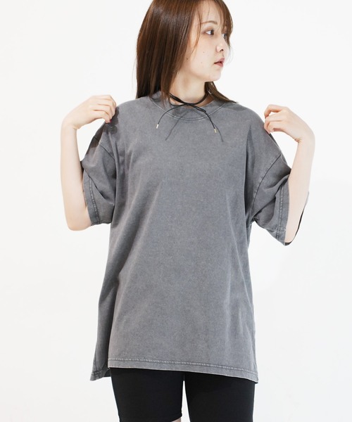 En serio TOKYO（エンソリオトーキョー）の「ピグメントTシャツ（Tシャツ/カットソー・メンズ・グレー/ブラック/ベージュ/パープル・MEDIUM/LARGE/X-LARGE/XX-LARGE）」の2枚目の写真