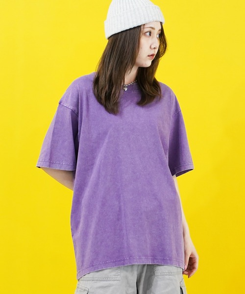 En serio TOKYO（エンソリオトーキョー）の「ピグメントTシャツ（Tシャツ/カットソー・メンズ・グレー/ブラック/ベージュ/パープル・MEDIUM/LARGE/X-LARGE/XX-LARGE）」の6枚目の写真