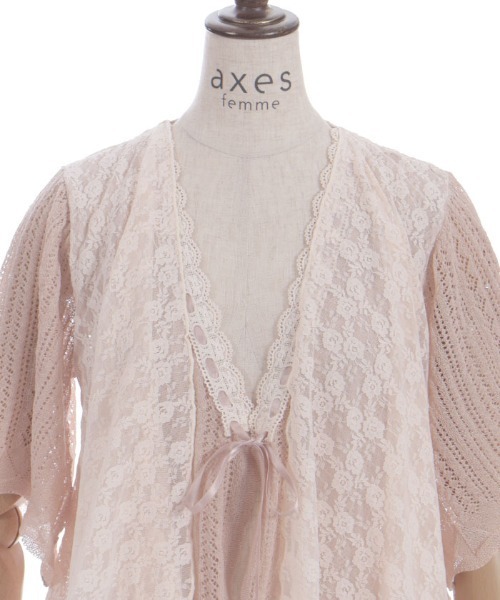 axes femme(アクシーズファム)の「サマーニットボレロ(カーディガン/ボレロ・レディース・ミント/キナリ/ピンク・FREE)」の11枚目の写真