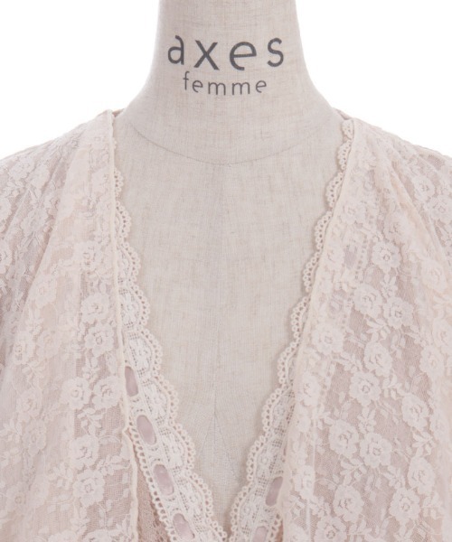 axes femme(アクシーズファム)の「サマーニットボレロ(カーディガン/ボレロ・レディース・ミント/キナリ/ピンク・FREE)」の13枚目の写真