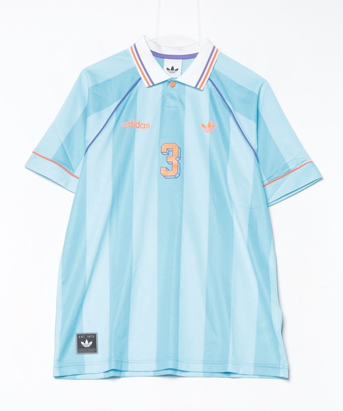 adidas（アディダス）の「ジャカード・ストライプ・ジャージー JCQUARD JERSEY / アディダスオリジナルス adidas Originals（Tシャツ/カットソー・メンズ・ピンク/ブルー系その他/ブルー・X-SMALL/X-LARGE/SMALL/MEDIUM/LARGE/3XL/XX-LARGE）」の21枚目の写真