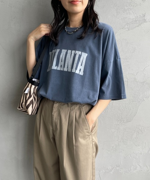 REMI RELIEF（レミレリーフ）の「[REMI RELIEF/レミレリーフ] 別注 ビッグシルエット SP加工プリントTシャツ（Tシャツ/カットソー・レディース・C/A/D/B/E/F・S/M）」の4枚目の写真