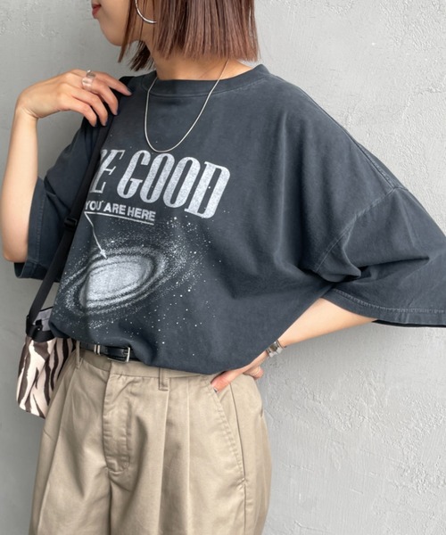 REMI RELIEF（レミレリーフ）の「[REMI RELIEF/レミレリーフ] 別注 ビッグシルエット SP加工プリントTシャツ（Tシャツ/カットソー・レディース・C/A/D/B/E/F・S/M）」の5枚目の写真