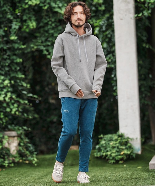 1minute 1second(ワンミニットワンセカンド)の「mpa3850-cardboard knit hoody with logo print パーカー(パーカー・メンズ・ブラック/トップグレー・S/M/L/XL)」の6枚目の写真