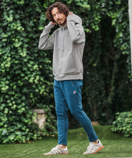 1minute 1second(ワンミニットワンセカンド)の「mpa3850-cardboard knit hoody with logo print パーカー(パーカー・メンズ・ブラック/トップグレー・S/M/L/XL)」の7枚目の写真