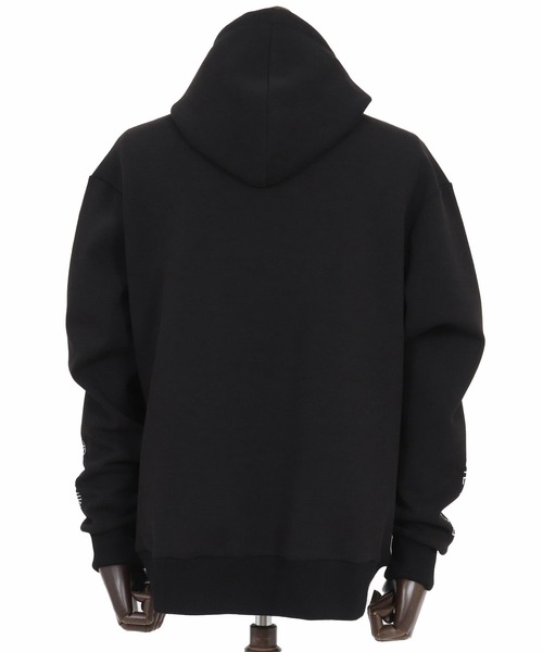 1minute 1second(ワンミニットワンセカンド)の「mpa3850-cardboard knit hoody with logo print パーカー(パーカー・メンズ・ブラック/トップグレー・S/M/L/XL)」の15枚目の写真