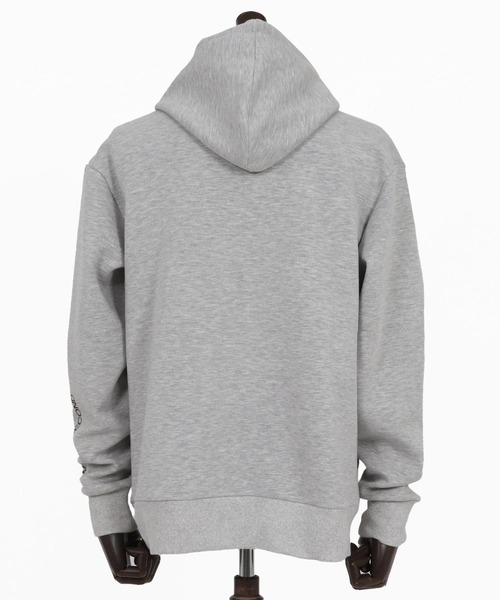 1minute 1second(ワンミニットワンセカンド)の「mpa3850-cardboard knit hoody with logo print パーカー(パーカー・メンズ・ブラック/トップグレー・S/M/L/XL)」の17枚目の写真