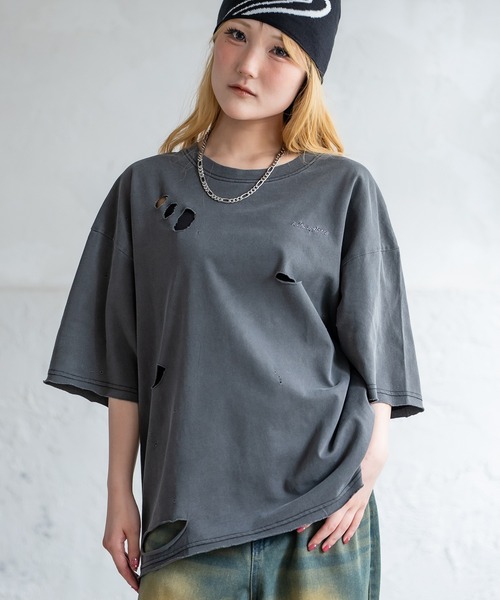 SIDEWAY STANCE(サイドウェイスタンス)の「【SIDEWAY STANCE】グランジ 半袖Tシャツ(Tシャツ/カットソー・メンズ・ブラック系1/ブラック系2/ブラウン系2/ブラウン系1/ブラウン系/ブラウン/ブラック/ブラック系・MEDIUM/SMALL/X-LARGE/LARGE)」の4枚目の写真